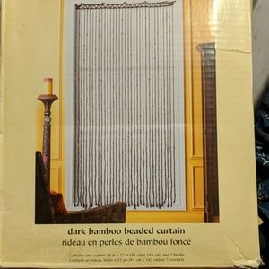 Pier One Dark Bamboo Beaded Curtain